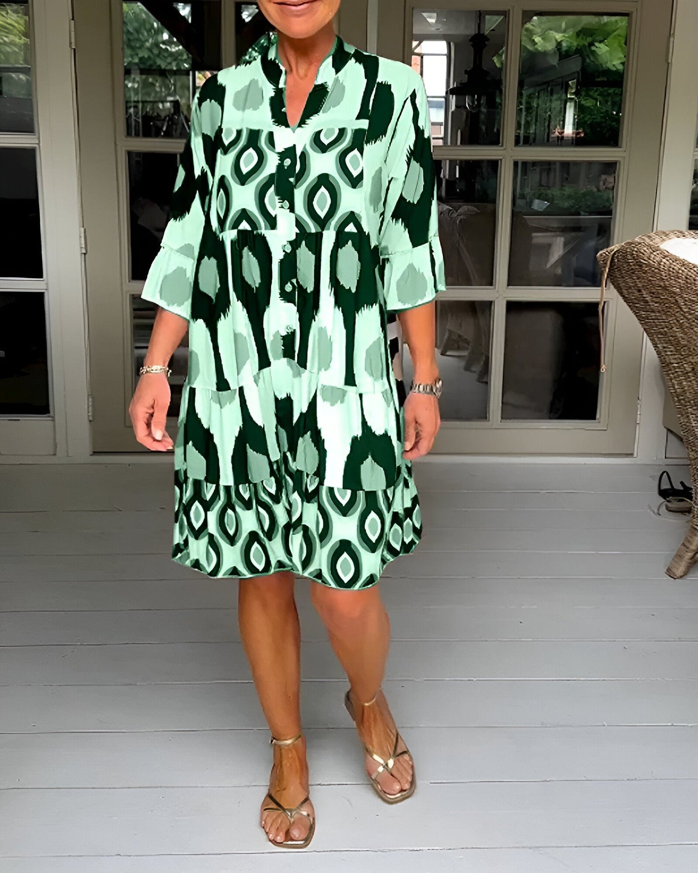 Natalia™ | Printed Midi Dress