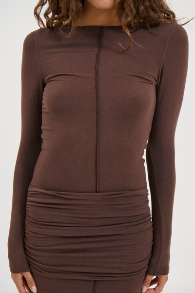 Anisa Maxi Dress Chocolate