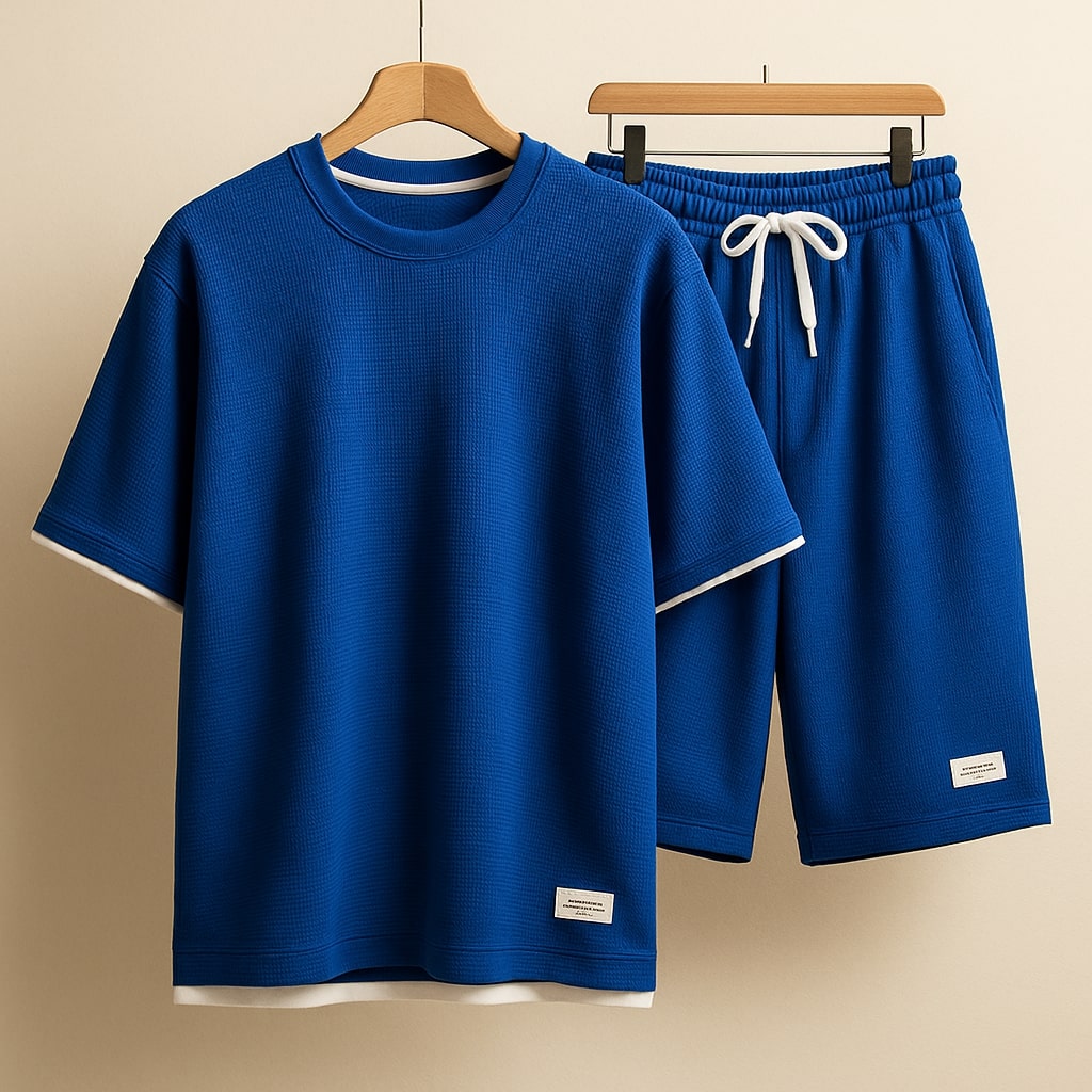 Casual Waffle Knit Set