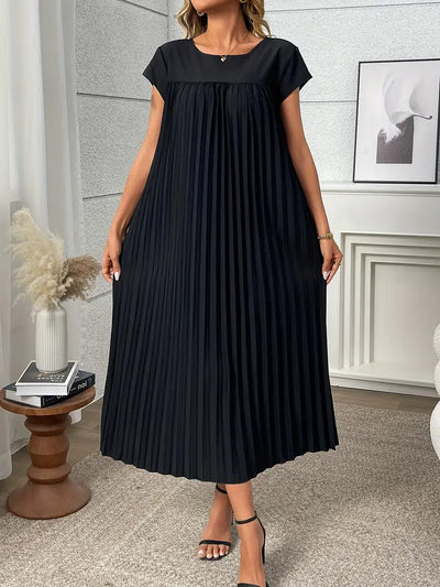 FlowEase™ Pleated A-Line Dress