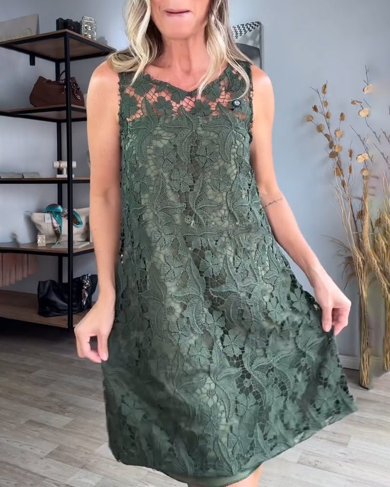 Dress Sleeveless Cut Out Fashion