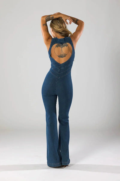 Noa | Heart Denim Jumpsuit