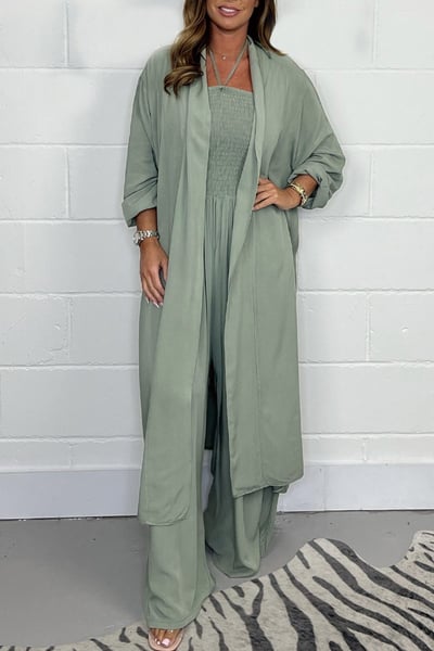 Women's Strappy Backless Wide Leg Pants 2 Piece Set