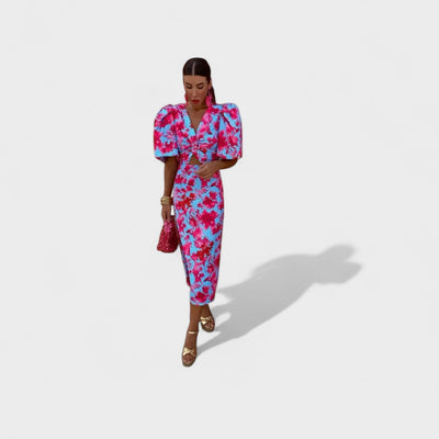 Lily – Tropical Fire Dress