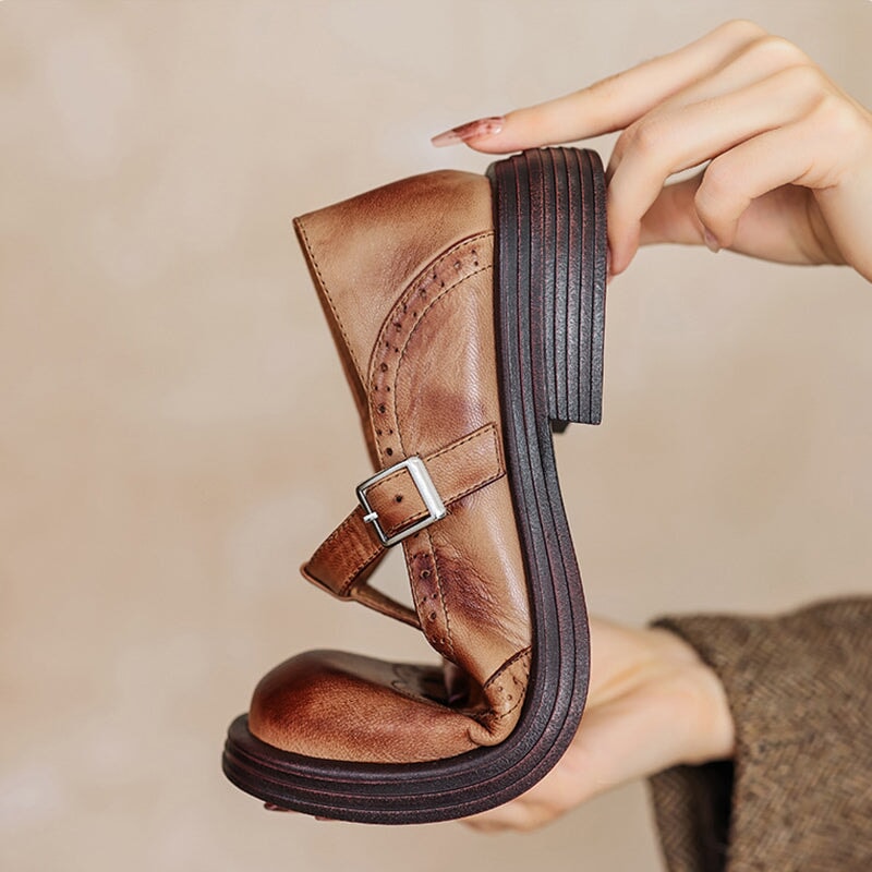 VeldaClassic – Elegant Leather Mary Janes