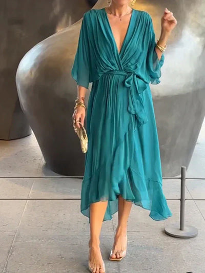 Monica™ | Women’s V-Neck Chiffon Dress