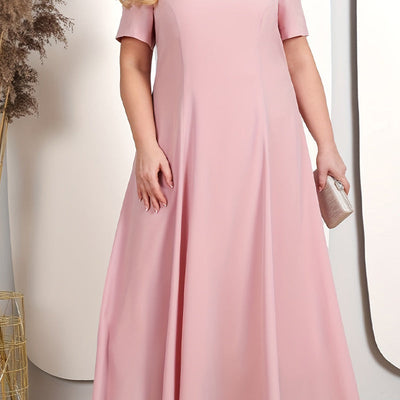 Women's solid color dress with lace embroidered jacket