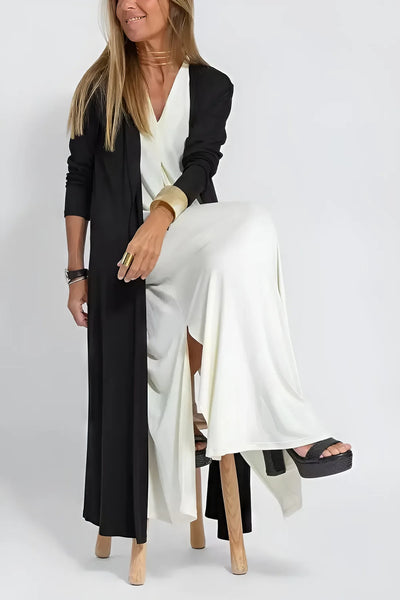 Elegant long dress + matching cardigan FREE