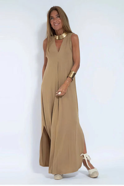 Elegant long dress + matching cardigan FREE