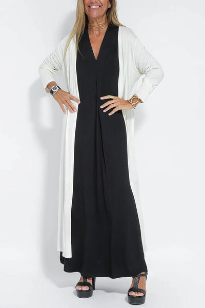 Elegant long dress + matching cardigan FREE