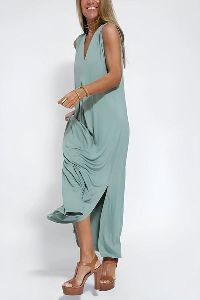 Elegant long dress + matching cardigan FREE